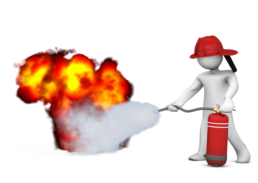 Fireman Extinguisher Fire